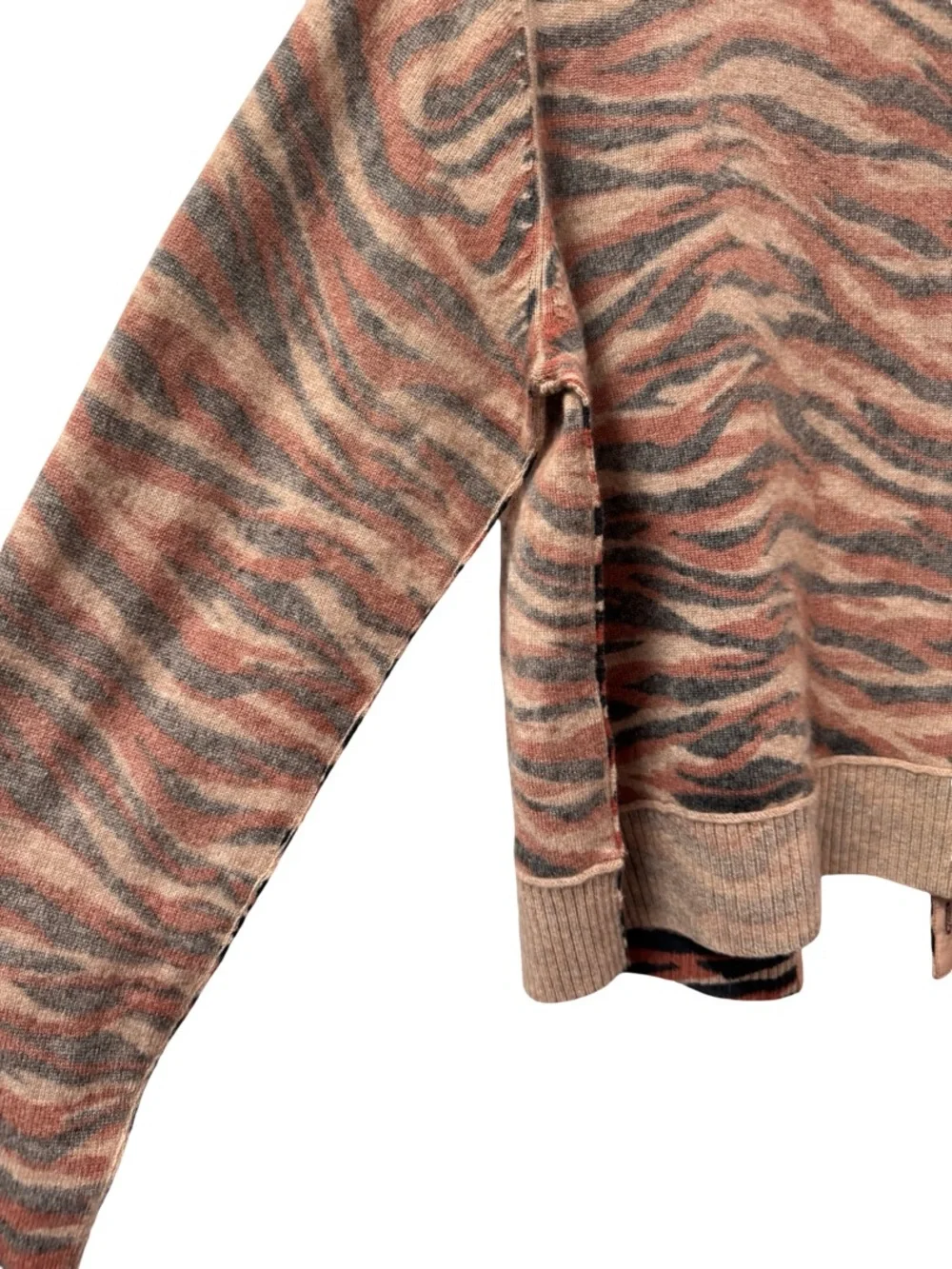 Free People Tiger Stripe Cashmere Blend Knit Cardigan Small - Picture 5 of 7